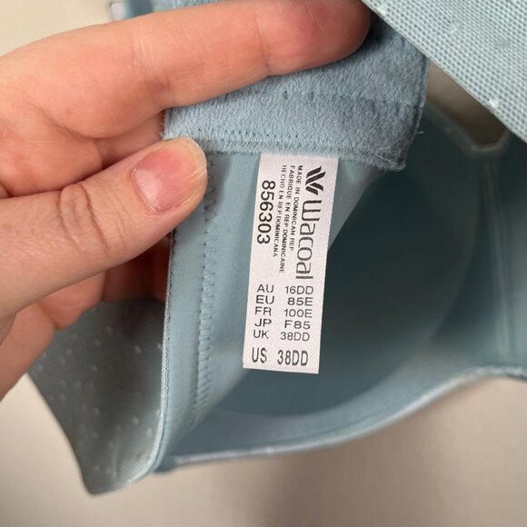 Wacoal Womens Back Appeal Wire Free Bra 38DD Stone Blue 856303 - Picture 4 of 9
